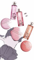  1girl ado_(utaite) bottle chando_(ado) hand_focus highres orihara_(ewkkyorhr) perfume_bottle simple_background solo white_background 
