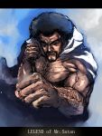  cape dragon_ball dragon_ball_z dragonball dragonball_z facial_hair fighting_stance gouri_daisuke hercule_satan homex male mr._satan mustache shirtless wink 