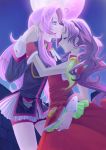  full_moon highres himemiya_anthy ituka kiss long_hair moon pink_hair purple_hair shoujo_kakumei_utena tenjou_utena yuri 