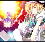  2girls kirisame_marisa nanamomo_rio nanamomorio patchouli_knowledge royal_flare touhou 