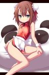  baka_to_test_to_shoukanjuu barefoot china_dress chinese_clothes crossdressing flat_chest highres hirasato kinoshita_hideyoshi male solo trap 