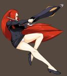  black_skirt breasts brown_background cross gun hair_over_one_eye handgun high_heels inverted_cross large_breasts legs long_hair long_legs luger_p08 panties pantyshot parasoul_(skullgirls) pistol red_eyes red_hair redhead shoes simple_background skirt skullgirls solo thighs tsukudani_(coke-buta) tukudani umbrella underwear very_long_hair weapon white_panties 