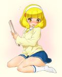  blonde_hair kise_yayoi long_hair onsoku_maru precure smile_precure! solo yellow_eyes 