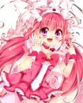  bike_shorts cure_happy highres hoshizora_miyuki long_hair magical_girl pink_eyes pink_hair precure ribbon skirt smile_precure! solo uduki-shi uzuki_aki 