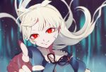  bad_id blonde_hair darkness devil_summoner devil_survivor_2 dress hair hair_ribbon hairband harano long_hair megami_ibunroku_devil_survivor megami_tensei persona pointing red_eyes ribbon shin_megami_tensei smile 