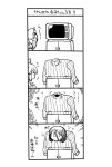  4koma akou_roushi comic hakurei_reimu multiple_girls ribbed_sweater sweater television the_ring touhou translated translation_request yamamura_sadako |_| 
