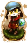  buckle character_name hat huepow kaze_no_klonoa klonoa looking_at_viewer makino_sora shorts solo standing star yellow_eyes 