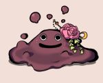  black_eyes bubble_slime dango_mushi dragon_quest flower lowres no_humans smile 