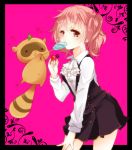  candy dress eating food inu_x_boku_ss lollipop pink_eyes pink_hair roromiya_karuta twintails watanuki_banri yucco_kxoxc 