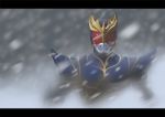  horns kamen_rider kamen_rider_kuuga kamen_rider_kuuga_(series) red_eyes sanhon simple_background solo 