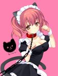  :o animal_ears apron bdsm black_dress bondage breasts brown_eyes cat_ears cat_tail chain chains cleavage collar dress fake_animal_ears inu_x_boku_ss large_breasts leash maid maid_headdress mucha open_mouth orange_eyes paw_pose pink_background pink_hair piyodera_mucha puffy_sleeves roromiya_karuta short_hair short_twintails simple_background slave solo tail twintails waist_apron wrist_cuffs 
