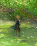  3838383 blonde_hair emil_castagnier grass green hair_over_eyes leaf male nature scarf short_hair sleeveless solo standing strapless tales_of_(series) tales_of_symphonia tales_of_symphonia_knight_of_ratatosk tree wind 