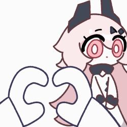  >_< 1girl 1other :3 amedrama animated animated_gif arknights closed_mouth commentary_request dress highres korean_commentary long_hair long_sleeves pink_eyes pink_hair pov pov_hands simple_background theresa_(arknights) white_background white_dress 