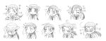  angry antenna_hair blush chibi expressions fullmetal_alchemist happy hat heart long_image male monochrome ntm ponytail sad shaded_face solf_j_kimblee sparkle tears wide_image 
