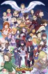  character_request closed_eyes everyone eyes_closed hand_on_hip highres hips long_hair open_mouth pantyhose pointy_ears short_hair smile summon_night summon_night_2 ume_(plumblossom) 