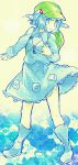  backpack bag blue_hair hair_ornament hat kawashiro_nitori key namie-kun randoseru short_hair smile solo touhou twintails 