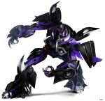  barricade decepticons mecha no_humans robot solo transformers transformers_prime white_background 