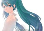  aqua_eyes aqua_hair collarbone face hatsune_miku light_smile lips long_hair looking_at_viewer simple_background smile solo very_long_hair vocaloid white_background yulan0223 