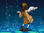  angel_wings boots bubble cat diving_helmet flower helmet oreko solo underwater water watering_can wings 