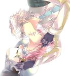  1girl closed_eyes couple eyes_closed final_fantasy final_fantasy_xiii final_fantasy_xiii-2 gloves hope_estheim lightning_farron long_hair male necktie pink_hair rotational_symmetry seasaltice13 short_hair silver_hair 