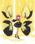  bare_shoulders boots bubble_skirt highres long_hair magical_girl oniro original pas_(paxiti) pink_hair pinky_(oniro) puffy_skirt puffy_sleeves solo wings yellow_eyes 