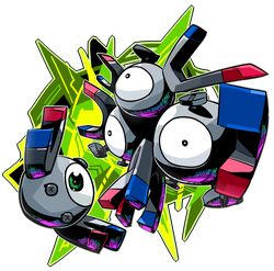  magnemite magneton no_humans pokemon pokemon_(creature) sido_(slipknot) simple_background transparent_background 