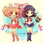  bishoujo_senshi_sailor_moon black_eyes black_hair boots bow brooch butterfly character_name chibi_usa child choker cooger cross-laced_footwear doily double_bun dress gloves hair_ornament hairpin hands_clasped jewelry lace-up_boots luna-p magical_girl multiple_girls pink_dress pink_hair pleated_skirt purple_dress red_eyes ribbon sailor_chibi_moon sailor_saturn short_hair skirt smile tiara tomoe_hotaru twintails 