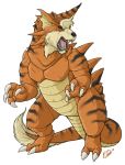  arcanine claws fusion horn no_humans pokemon pokemon_(game) rhydon solo spike 