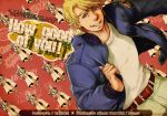  blonde_hair blue_eyes bomber_jacket cover english grin jacket keith_goodman male sky_high smile tiger_&amp;_bunny tsuzuki_(matchbox) 