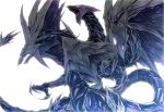  claws dragon fangs glowing glowing_eyes highres kanaria_(fuusenkazura) multiple_heads no_humans tail wings 