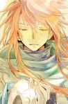  closed_eyes eyes_closed long_hair luke_fon_fabre male mooche payot red_hair redhead scarf solo spoilers tales_of_(series) tales_of_the_abyss 