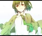  fujishiro_nageki green_hair hatoful_kareshi male mugi_(twinbox) necktie orange_eyes personification school_uniform smile 
