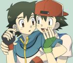  black_eyes black_hair brown_eyes cap child cyaneko dual_persona hat pokemon pokemon_(anime) satoshi_(pokemon) satoshi_(pokemon)_(classic) 