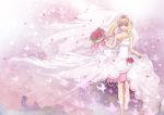  blonde_hair blue_eyes butterfly dress flower macross macross_frontier sheryl_nome skirt skirt_lift twintails wedding_dress 