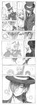  2girls animal_ears bandage bandages bunny_ears comic doughnut dual_persona eating formal hat highres inu_x_boku_ss long_hair monochrome multiple_boys multiple_girls natsume_zange necktie ponytail roromiya_karuta school_uniform shirakiin_ririchiyo short_hair silent_comic smile spoilers suit top_hat tsu twintails watanuki_banri 