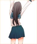  black_hair danshi_koukousei_no_nichijou from_behind long_hair mino_(danshi_koukousei) motoharu&#039;s_older_sister motoharu's_older_sister rikko_(jellyberry) school_uniform serafuku skirt 