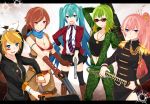  :q ammunition_belt aqua_eyes aqua_hair badge bandaid bikini_top blazer blonde_hair blue_eyes boots bracelet brown_eyes brown_hair bullet_hole button_badge chainsaw cleavage crotchless_pants earbuds elbow_gloves epaulettes gloves green_hair grin gumi gun hair_ornament hair_ribbon hairclip hand_on_hip hat hatsune_miku highres hips hoodie jewelry jpeg_artifacts kagamine_rin knee_boots letterboxed long_hair megurine_luka meiko midriff multiple_girls nail_polish navel necklace necktie nuko_(mikupantu) pink_hair pistol ponytail ribbon scarf short_hair shotgun shotgun_shells skirt smile sunglasses sword thighhighs tongue twintails very_long_hair vocaloid weapon 