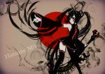  black_hair czc_(deko) dark guitar hatsune_miku instrument piano red_eyes twintails vocaloid 