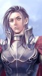  armor berserker_(fate/zero) cape fate/zero fate_(series) long_hair male penicillin09 purple_eyes purple_hair solo violet_eyes 