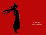  fujiwara_no_mokou ipod parody silhouette touhou 
