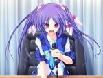  77 blue_hair game_cg long_hair microphone mikagami_mamizu narukami_aoi purple_eyes seifuku violet_eyes whirlpool 