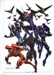  end_of_evangelion eva_00 eva_01 eva_02 eva_03 eva_04 hirofumi_ichikawa mass_production_eva mecha neon_genesis_evangelion official_art 