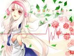  flower flowers ia ia_(vocaloid) itsuka leaves long_hair red_eyes vocaloid 