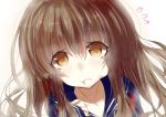  1girl brown_eyes brown_hair eyes fate/extra_ccc fate_(series) female_protagonist_(fate/extra) hizaka long_hair pout puffy_cheeks school_uniform 