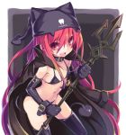  cape choker cosplay elbow_gloves gloves hat long_hair polearm red_eyes red_hair redhead roke shakugan_no_shana shana swimsuit thigh-highs thighhighs trident weapon 