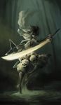  katana kisuke noxypia oboro_muramasa sandals shuriken skull sword walking_on_water water weapon 