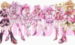  bike_shorts blonde_hair blue_eyes boots brown_hair choker color_connection crescendo_cure_melody crossed_arms cure_angel cure_black cure_bloom cure_blossom cure_dream cure_happy cure_melody cure_peach earrings fresh_precure! futari_wa_precure futari_wa_precure_splash_star hanasaki_tsubomi hand_on_hip hands_on_hips heart heartcatch_precure! highres hips hoshizora_miyuki houjou_hibiki hyuuga_saki jewelry kojikoji long_hair magical_girl midriff misumi_nagisa momozono_love multiple_girls navel odd_one_out pink_eyes pink_hair pink_legwear ponytail precure short_hair shorts_under_skirt skirt smile_precure! suite_precure super_silhouette_(heartcatch_precure!) thigh-highs thighhighs tiara title_drop twintails very_long_hair yes!_precure_5 yumehara_nozomi 