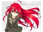  long_hair mokkei necklace pendant red_eyes red_hair redhead school_uniform serafuku shakugan_no_shana shana sword weapon 