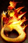  arugeri claws fire magmar molten_rock no_humans pokemon pokemon_(creature) realistic solo tail 