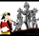  carrying gold_(pokemon) hat looking_back nurun_najwah ookido_green petrification pokemon pokemon_special red_(pokemon) silver_(pokemon) spoilers yellow_(pokemon) 